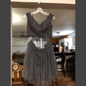 Grey 2 piece dress